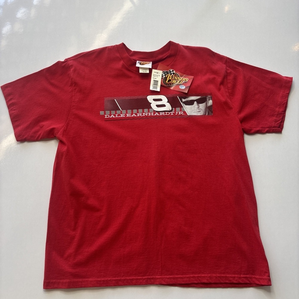 DALE EARNHARDT JR NWT #8 Red Budweiser NASCAR T Shirt Size XL Winners Circle Tag